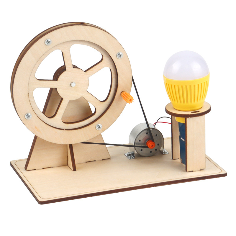 Science And Invention - Generator tangan kayu mainan sains anak