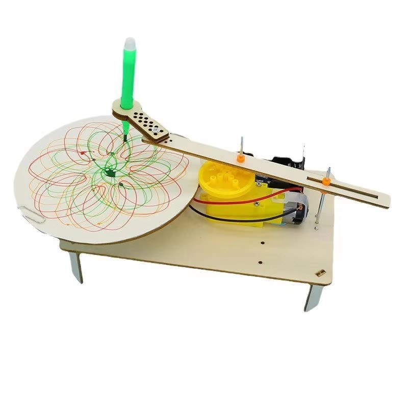 Science Project Robot - Robot Gambar Elektronik Kayu Kreatif DIY,